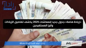 «زيادة هامة» جدول جديد للمعاشات 2025 يكشف تفاصيل الزيادات وأبرز المستفيدين
