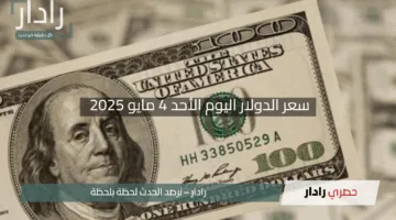 سعر الدولار اليوم الأحد 4 مايو 2025 مع بداية تعاملات البنوك لحظة بلحظة