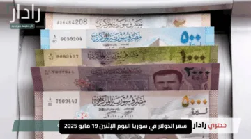الليرة السورية تتراجع مجددًا.. سعر الدولار في سوريا اليوم الإثنين 19 مايو 2025
