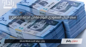 سعر الريال السعودي اليوم مقابل الجنيه المصري الثلاثاء 6 مايو 2025 في البنوك المصرية