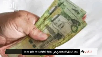 “هبوط مفاجئ”.. سعر الريال السعودي في نهاية تداولات 15 مايو 2025
