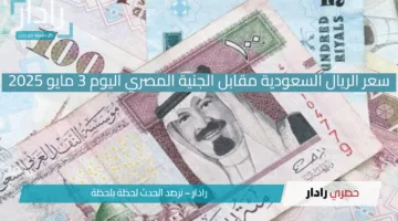 استقرار سعر الريال السعودي أمام الجنيه المصري اليوم السبت 3 مايو 2025 في البنوك المصرية وفقا لاخر التحديثات!!