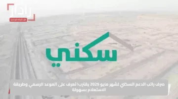 صرف راتب الدعم السكني لشهر مايو 2025 يقترب! تعرف على الموعد الرسمي وطريقة الاستعلام بسهولة
