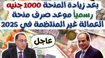 رسميًا.. موعد صرف منحة العمالة الغير منتظمة 2025 لكافة المستفيدين بعد زيادتها إلى 1500 جنيه