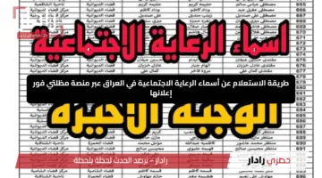 “الوجبة السابعة بين يديك”.. اكتشف طريقة الاستعلام عن أسماء الرعاية الاجتماعية في العراق عبر منصة مظلتي فور إعلانها