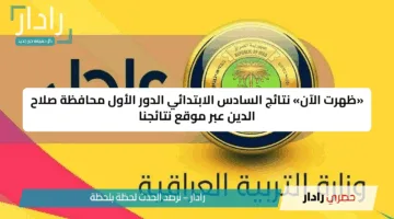 «ظهرت الآن» نتائج السادس الابتدائي الدور الأول محافظة صلاح الدين عبر موقع نتائجنا