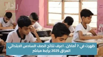 ظهرت في 7 أماكن.. اعرف نتائج الصف السادس الابتدائي العراق 2025 برابط مباشر