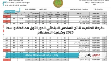 «فرحة الطلاب» نتائج السادس الابتدائي الدور الأول محافظة واسط 2025 وكيفية الاستعلام