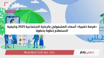 «فرصة ذهبية» أسماء المشمولين بالرعاية الاجتماعية 2025 وكيفية الاستعلام خطوة بخطوة