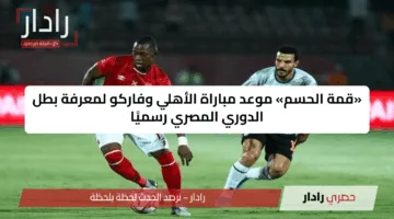 «قمة الحسم» موعد مباراة الأهلي وفاركو لمعرفة بطل الدوري المصري رسميًا