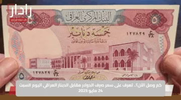 كم وصل الآن؟.. تعرف على سعر صرف الدولار مقابل الدينار العراقي اليوم السبت 24 مايو 2025