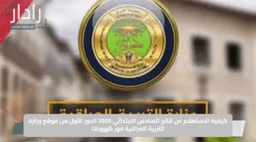 كيفية الاستعلام عن نتائج السادس الابتدائي 2025 الدور الأول من موقع وزارة التربية العراقية فور ظهورها