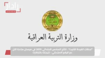 “لحظات الفرحة اقتربت”.. نتائج السادس الابتدائي 2025 في ميسان متاحة الآن عبر الرقم الامتحاني – نتيجتك بانتظارك