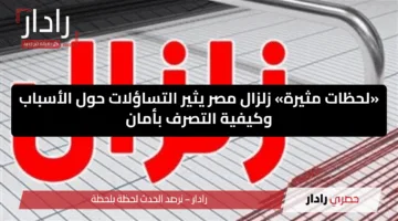 «لحظات مثيرة» زلزال مصر يثير التساؤلات حول الأسباب وكيفية التصرف بأمان