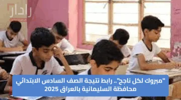 “مبروك لكل ناجح”.. رابط نتيجة الصف السادس الابتدائي محافظة السليمانية بالعراق 2025
