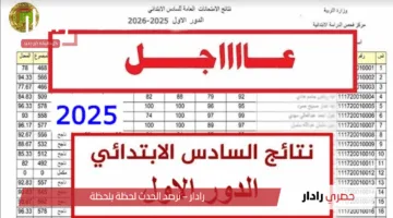 انتظرناها كثيراً.. نتائج السادس الابتدائي 2025 نينوى وبقية المحافظات ستظهر عبر روابط رسمية