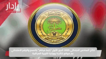 نتائج السادس الابتدائي 2025 الدور الأول “رابط مباشر” بالاسم والرقم الامتحاني عبر موقع نتائجنا ووزارة التربية العراقية