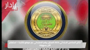 رابط فعال.. نتائج السادس الابتدائي العراق 2025 بالاسم والرابط الرسمي الآن