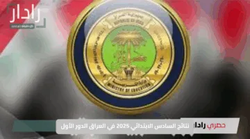 نتائج السادس الابتدائي 2025 في العراق الدور الأول.. تعرف على موعد الإعلان وخطوات الاستعلام السريع عبر موقع نتائجنا