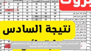 نتائج السادس الابتدائي 2025 في العراق الدور الأول.. إليك رابط الاستعلام وأهم مواعيد إعلان النتائج الرسمية