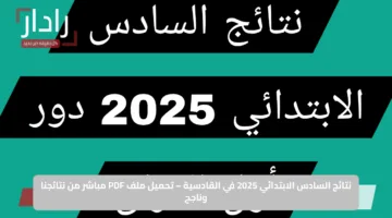 نتائج السادس الابتدائي 2025 في القادسية – تحميل ملف PDF مباشر من نتائجنا وناجح