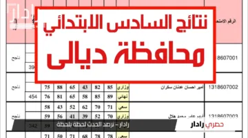 «لحظة فارقة» نتائج السادس الابتدائي 2025 في ديالى وخطوات سهلة للاستعلام الآن