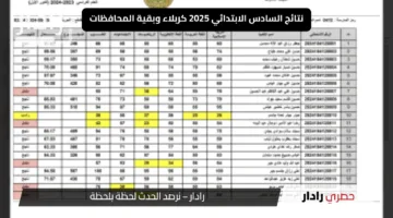 «نتائج محافظة كربلاء والعراق أجمع» نتائج السادس الابتدائي 2025 كربلاء وبقية المحافظات الآن على موقع نتائجنا