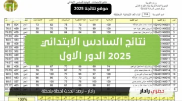 عبر رابط results.mlazemna.com.. نتائج السادس الابتدائي 2025 موقع نتائجنا الدور الاول