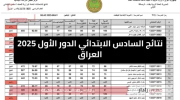 «بشري رسمية» نتائج السادس الابتدائي الدور الأول 2025 العراق متى وأين تظهر رسمياً