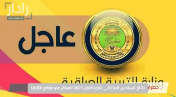 “اعرف نتيجتك الآن برقم الاكتتاب”.. نتائج السادس الابتدائي الدور الأول 2025 العراق عبر موقع نتائجنا – النتائج المباشرة!”