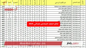 خطوات بسيطة.. استخراج نتائج الصف السادس الابتدائي 2025 في العراق عبر موقع وزارة التعليم و”نتائجنا”