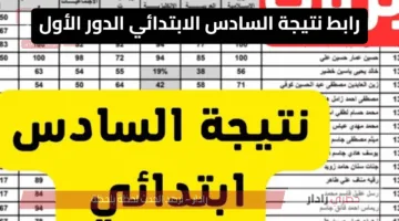 “نتيجتك بين يديك” رابط نتيجة السادس الابتدائي الدور الأول 2025 كل محافظات العراق epedu.gov.iq