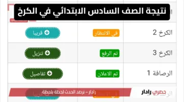 ظهرت الآن.. نتيجة الصف السادس الابتدائي في العراق – الكرخ 2025 عبر موقع نتائجنا