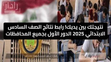 نتيجتك بين يديك!.. رابط نتائج الصف السادس الابتدائي 2025 الدور الأول بجميع المحافظات