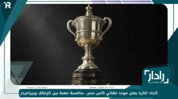اتحاد الكرة يعلن موعد نهائي كأس مصر.. منافسة صعبة بين الزمالك وبيراميدز باستاد القاهرة