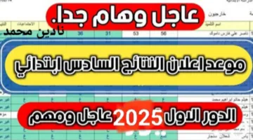 «دقت ساعة الفرحة» نتائج السادس الابتدائي ديالي 2025 الدور الأول.. برقم الجلوس اعرف درجاتك