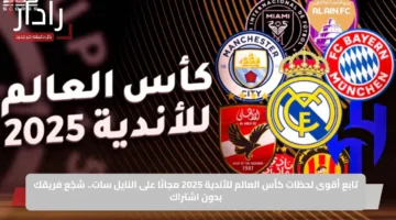 تابع أقوى لحظات كأس العالم للأندية 2025 مجانًا على النايل سات.. شجّع فريقك بدون اشتراك
