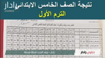 بالإسم.. لينك نتيجة الصف الخامس الابتدائي 2025 الآن عبر بوابة التعليم الأساسي