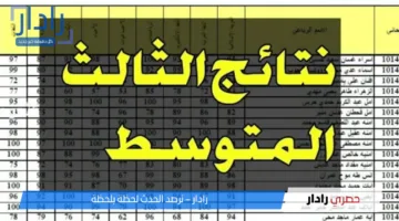 «نتيجتك بين يديك» نتائج الثالث المتوسط 2025 متاحة الآن للتحميل بسهولة عبر موقع رسمي
