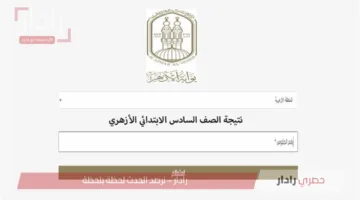نتيجة الشهادة الابتدائية الأزهرية 2025 الترم الثاني برقم الجلوس عبر natiga.azhar.eg بوابة الأزهر الشريف