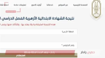 مبرووك النجاح.. نتيجة الشهادة الابتدائية الأزهرية 2025 وخطوات الاستعلام عبر بوابة الأزهر برقم الجلوس