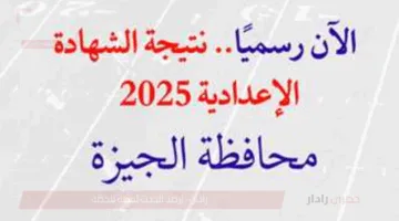 ظهرت الآن.. رابط نتيجة الصف الثالث الإعدادي في الجيزة 2025 الترم الثاني برقم الجلوس