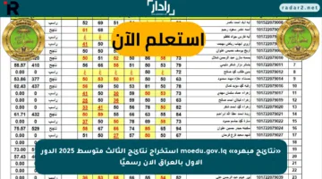 «نتائج مبهرة» moedu.gov.iq استخراج نتائج الثالث متوسط 2025 الدور الأول بالعراق الآن رسميًا