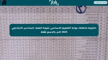 نتيجة الصف السادس الابتدائي برقم الجلوس أو بالاسم الترم الثاني 2025 عبر موقع الوزارة الرسمي فور الظهور 