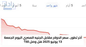 آخر تطور.. سعر الدولار مقابل الجنيه المصري اليوم الجمعة 13 يونيو 2025 هل وصل 50؟