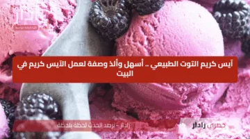 آيس كريم التوت الطبيعي .. أسهل وألذ وصفة لعمل الآيس كريم في البيت