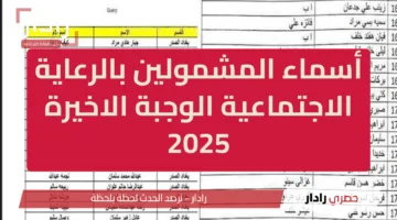 أسماء المشمولين بالرعاية الاجتماعية الوجبة الاخيرة 2025 العراق عبر منصة مظلتي وخطوات الاستعلام الرسمية