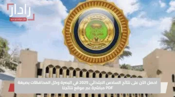 احصل الآن على نتائج السادس الابتدائي 2025 في البصرة وكل المحافظات بصيغة PDF مباشرة عبر موقع نتائجنا
