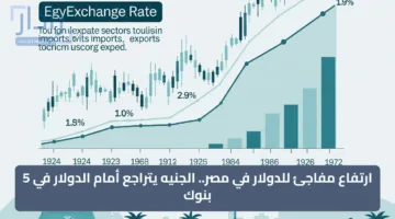 ارتفاع مفاجئ للدولار في مصر.. الجنيه يتراجع أمام الدولار في 5 بنوك