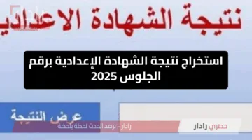 استعلم الآن.. استخراج نتيجة الشهادة الإعدادية برقم الجلوس 2025 جميع المحافظات واستعد للمرحلة الثانوية